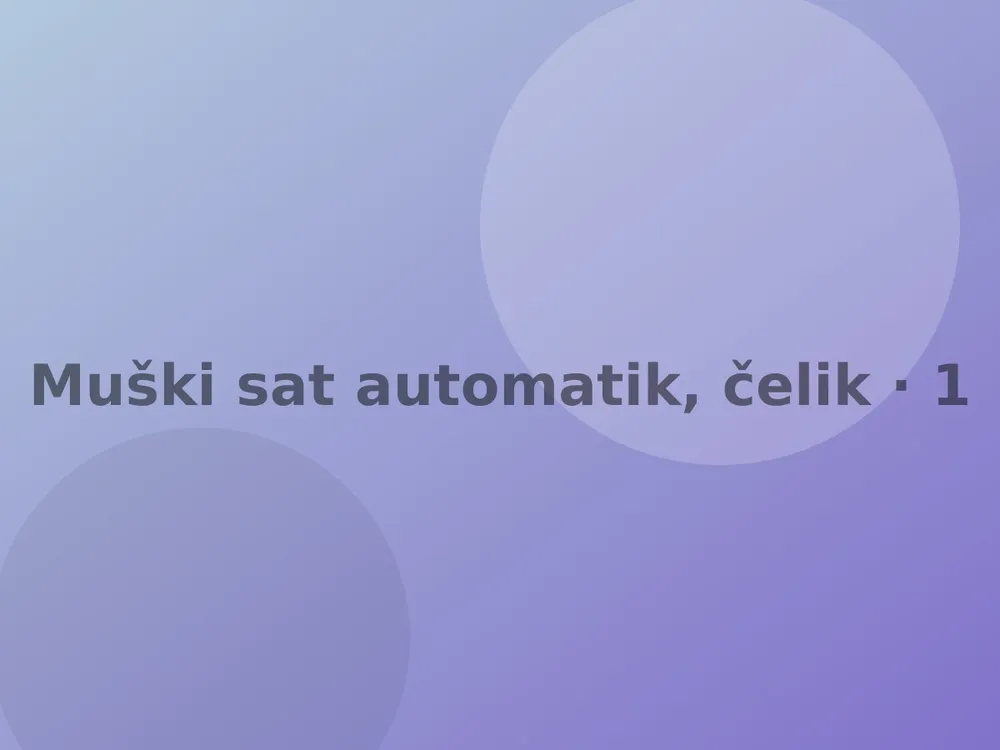 Muški sat automatik, čelik, kutija i papiri