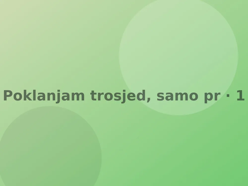 Poklanjam trosjed, samo preuzimanje