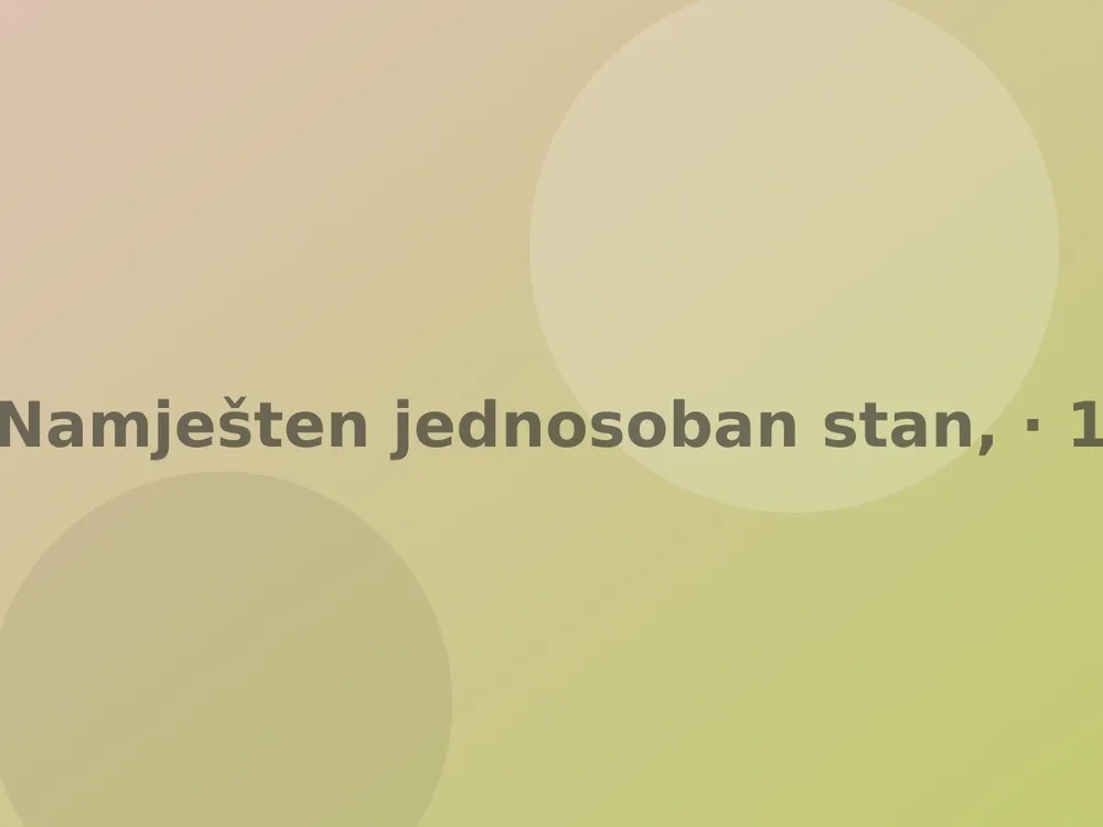 Namješten jednosoban stan, dugoročno