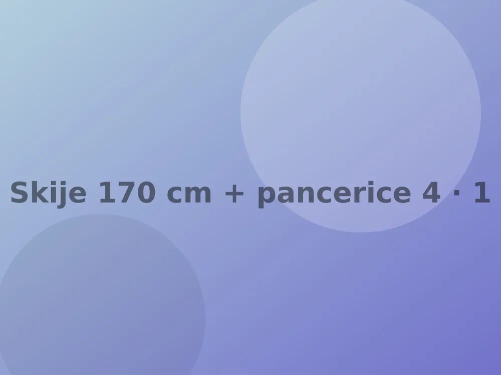 Skije 170 cm + pancerice 43