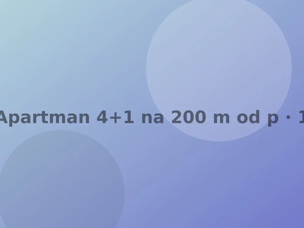 Apartman 4+1 na 200 m od plaže, jun–septembar