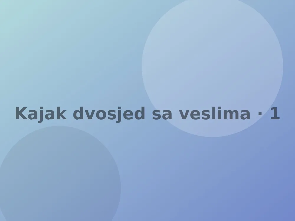 Kajak dvosjed sa veslima