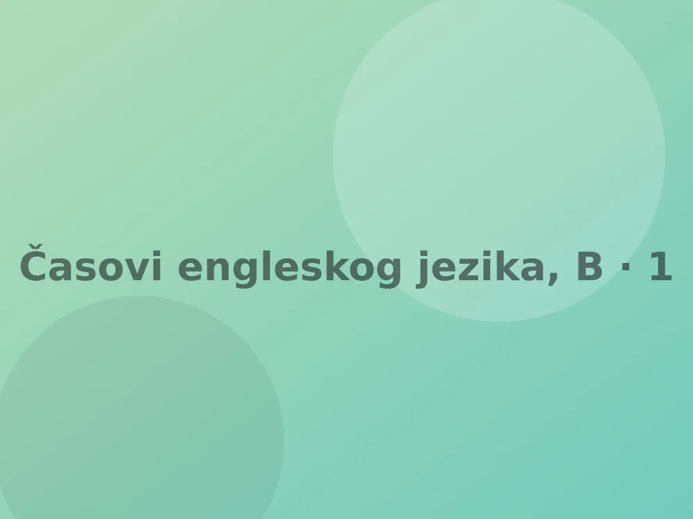 Časovi engleskog jezika, Budva i online