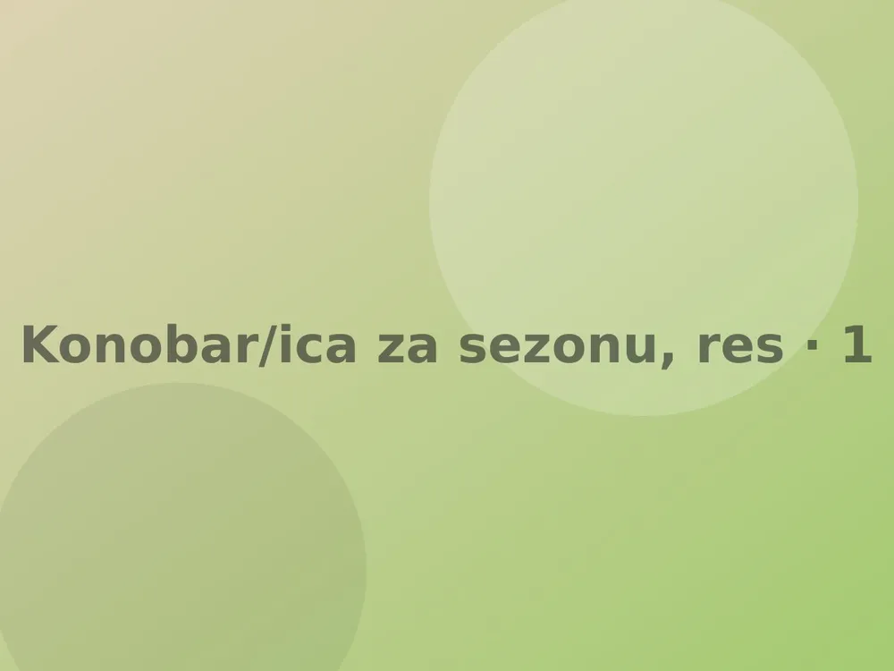 Konobar/ica za sezonu, restoran na plaži, smještaj obezbijeđen